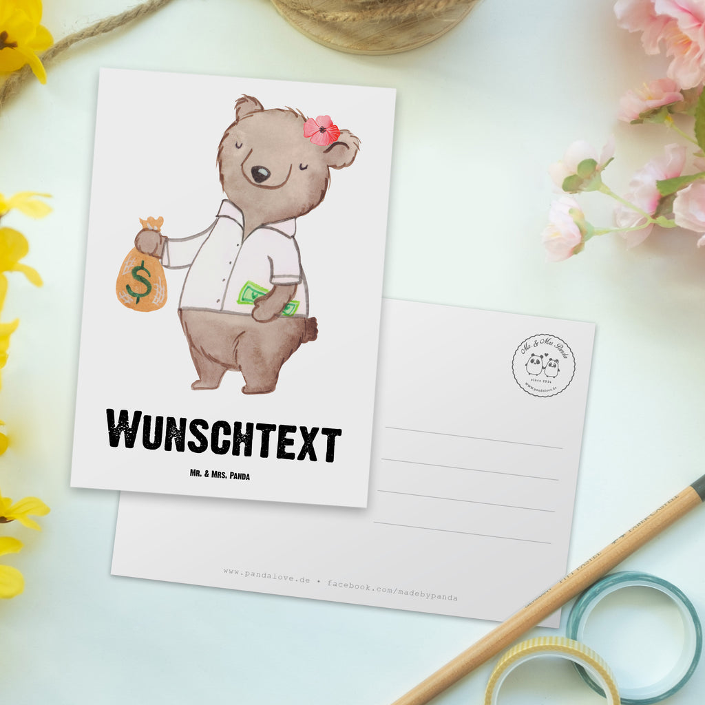 Personalisierte Postkarte Bänkerin aus Leidenschaft Postkarte mit Namen, Postkarte bedrucken, Postkarte mit Wunschtext, Postkarte personalisierbar, Geschenkkarte mit Namen, Grußkarte mit Namen, Karte mit Namen, Einladung mit Namen, Ansichtskarte mit Namen, Geschenkkarte mit Wunschtext, Grußkarte mit Wunschtext, Karte mit Wunschtext, Einladung mit Wunschtext, Ansichtskarte mit Wunschtext, Beruf, Ausbildung, Jubiläum, Abschied, Rente, Kollege, Kollegin, Geschenk, Schenken, Arbeitskollege, Mitarbeiter, Firma, Danke, Dankeschön, Bänkerin, Bankfachfrau, Bankangestellte, Bankberaterin