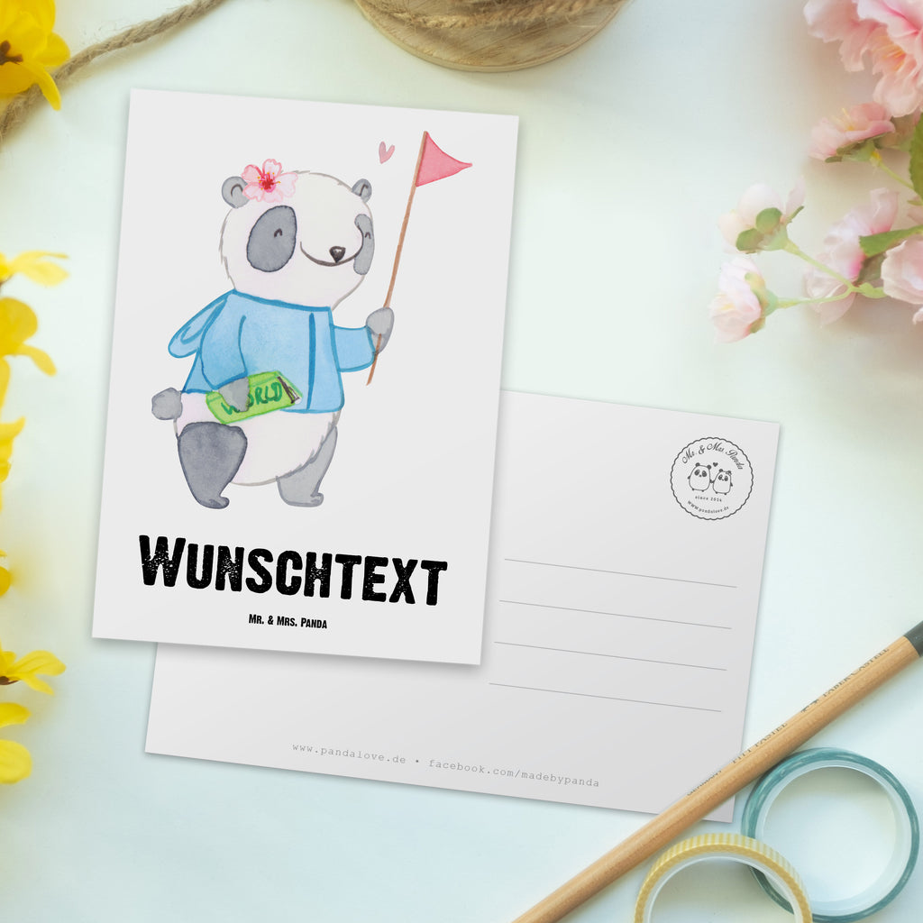 Personalisierte Postkarte Reiseleiterin aus Leidenschaft Postkarte mit Namen, Postkarte bedrucken, Postkarte mit Wunschtext, Postkarte personalisierbar, Geschenkkarte mit Namen, Grußkarte mit Namen, Karte mit Namen, Einladung mit Namen, Ansichtskarte mit Namen, Geschenkkarte mit Wunschtext, Grußkarte mit Wunschtext, Karte mit Wunschtext, Einladung mit Wunschtext, Ansichtskarte mit Wunschtext, Beruf, Ausbildung, Jubiläum, Abschied, Rente, Kollege, Kollegin, Geschenk, Schenken, Arbeitskollege, Mitarbeiter, Firma, Danke, Dankeschön