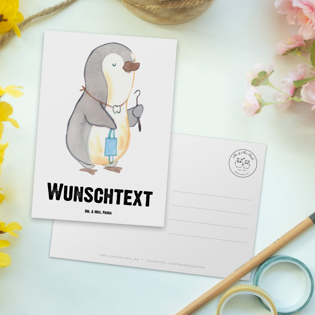 Personalisierte Postkarte Zahnarzt mit Herz Postkarte mit Namen, Postkarte bedrucken, Postkarte mit Wunschtext, Postkarte personalisierbar, Geschenkkarte mit Namen, Grußkarte mit Namen, Karte mit Namen, Einladung mit Namen, Ansichtskarte mit Namen, Geschenkkarte mit Wunschtext, Grußkarte mit Wunschtext, Karte mit Wunschtext, Einladung mit Wunschtext, Ansichtskarte mit Wunschtext, Beruf, Ausbildung, Jubiläum, Abschied, Rente, Kollege, Kollegin, Geschenk, Schenken, Arbeitskollege, Mitarbeiter, Firma, Danke, Dankeschön
