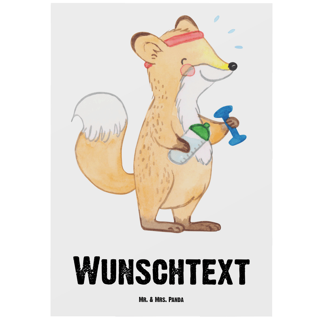 Personalisierte Postkarte Fuchs Fitness Medizin Postkarte mit Namen, Postkarte bedrucken, Postkarte mit Wunschtext, Postkarte personalisierbar, Geschenkkarte mit Namen, Grußkarte mit Namen, Karte mit Namen, Einladung mit Namen, Ansichtskarte mit Namen, Geschenkkarte mit Wunschtext, Grußkarte mit Wunschtext, Karte mit Wunschtext, Einladung mit Wunschtext, Ansichtskarte mit Wunschtext, Geschenk, Sport, Sportart, Hobby, Schenken, Danke, Dankeschön, Auszeichnung, Gewinn, Sportler, Fitness, Sport treiben, Fitnessstudio, Sportclub, Kraftsport
