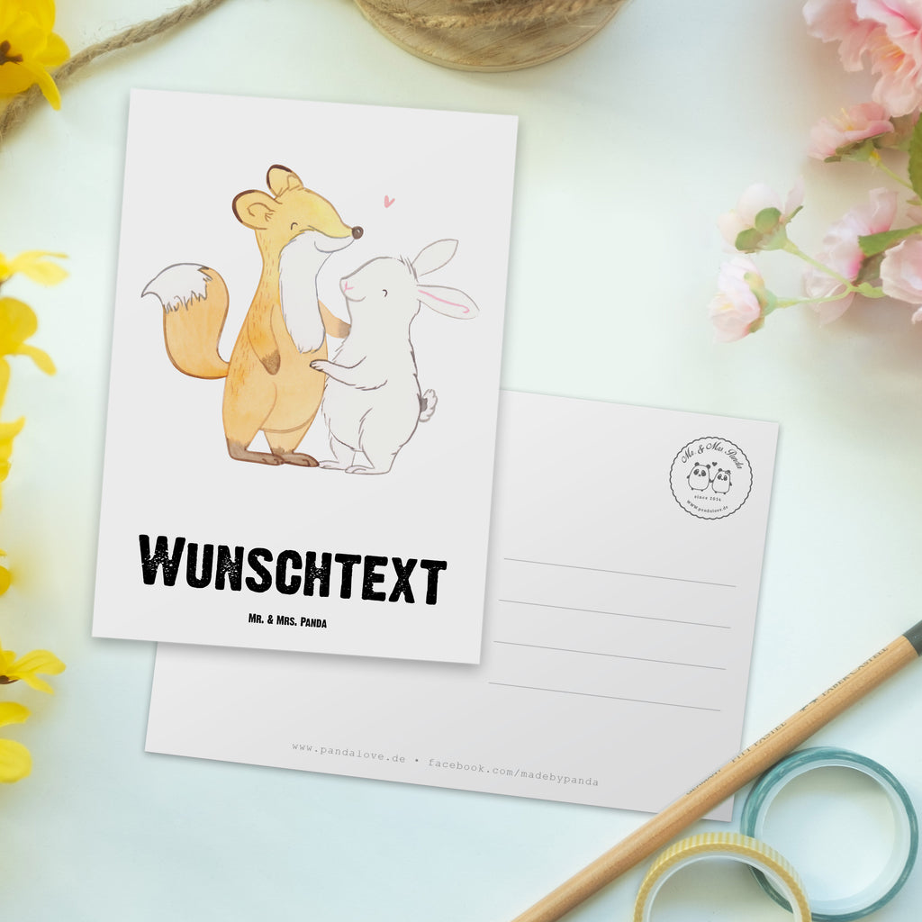 Personalisierte Postkarte Fuchs Hase Freunde treffen Tage Postkarte mit Namen, Postkarte bedrucken, Postkarte mit Wunschtext, Postkarte personalisierbar, Geschenkkarte mit Namen, Grußkarte mit Namen, Karte mit Namen, Einladung mit Namen, Ansichtskarte mit Namen, Geschenkkarte mit Wunschtext, Grußkarte mit Wunschtext, Karte mit Wunschtext, Einladung mit Wunschtext, Ansichtskarte mit Wunschtext, Geschenk, Sport, Sportart, Hobby, Schenken, Danke, Dankeschön, Auszeichnung, Gewinn, Sportler, Freunde treffen