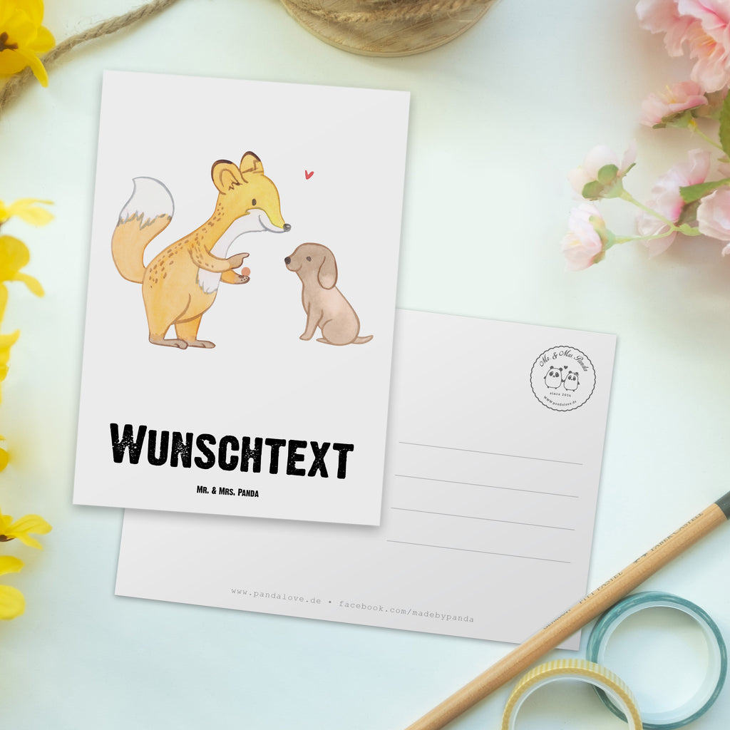 Personalisierte Postkarte Fuchs Hundetraining Medizin Postkarte mit Namen, Postkarte bedrucken, Postkarte mit Wunschtext, Postkarte personalisierbar, Geschenkkarte mit Namen, Grußkarte mit Namen, Karte mit Namen, Einladung mit Namen, Ansichtskarte mit Namen, Geschenkkarte mit Wunschtext, Grußkarte mit Wunschtext, Karte mit Wunschtext, Einladung mit Wunschtext, Ansichtskarte mit Wunschtext, Geschenk, Sport, Sportart, Hobby, Schenken, Danke, Dankeschön, Auszeichnung, Gewinn, Sportler, Hundetraining, Hundeerziehung, Hundeschule, Welpenschule, Hundeprüfung