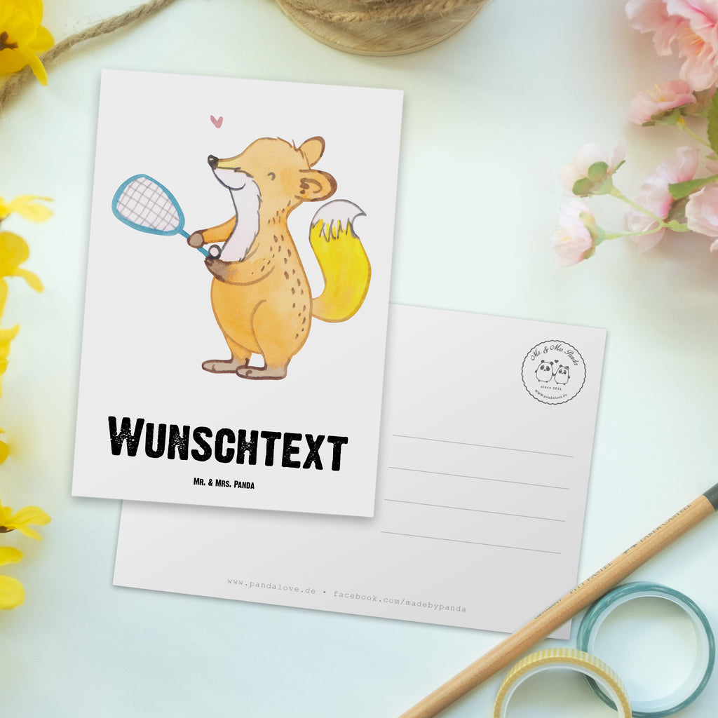 Personalisierte Postkarte Fuchs Squash spielen Tage Postkarte mit Namen, Postkarte bedrucken, Postkarte mit Wunschtext, Postkarte personalisierbar, Geschenkkarte mit Namen, Grußkarte mit Namen, Karte mit Namen, Einladung mit Namen, Ansichtskarte mit Namen, Geschenkkarte mit Wunschtext, Grußkarte mit Wunschtext, Karte mit Wunschtext, Einladung mit Wunschtext, Ansichtskarte mit Wunschtext, Geschenk, Sport, Sportart, Hobby, Schenken, Danke, Dankeschön, Auszeichnung, Gewinn, Sportler, Squash spielen, Squashhalle, Ballsport