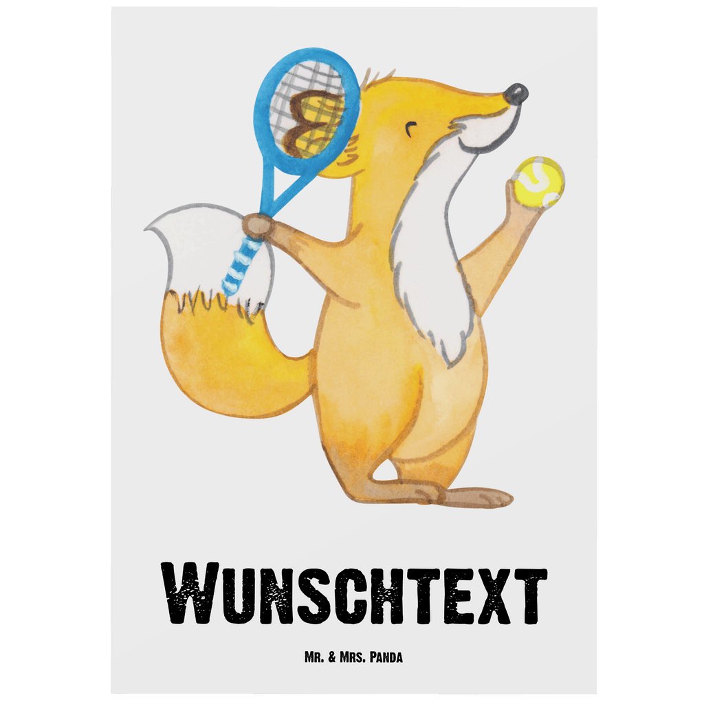 Personalisierte Postkarte Fuchs Tennis spielen Medizin Postkarte mit Namen, Postkarte bedrucken, Postkarte mit Wunschtext, Postkarte personalisierbar, Geschenkkarte mit Namen, Grußkarte mit Namen, Karte mit Namen, Einladung mit Namen, Ansichtskarte mit Namen, Geschenkkarte mit Wunschtext, Grußkarte mit Wunschtext, Karte mit Wunschtext, Einladung mit Wunschtext, Ansichtskarte mit Wunschtext, Geschenk, Sport, Sportart, Hobby, Schenken, Danke, Dankeschön, Auszeichnung, Gewinn, Sportler, Tennis spielen, Tennisclub, Tennisverein, Tennis Turnier, Ballsportart