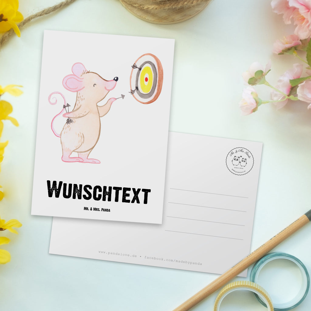 Personalisierte Postkarte Maus Dart spielen Medizin Postkarte mit Namen, Postkarte bedrucken, Postkarte mit Wunschtext, Postkarte personalisierbar, Geschenkkarte mit Namen, Grußkarte mit Namen, Karte mit Namen, Einladung mit Namen, Ansichtskarte mit Namen, Geschenkkarte mit Wunschtext, Grußkarte mit Wunschtext, Karte mit Wunschtext, Einladung mit Wunschtext, Ansichtskarte mit Wunschtext, Geschenk, Sport, Sportart, Hobby, Schenken, Danke, Dankeschön, Auszeichnung, Gewinn, Sportler, Dart spielen, Darten, Darts, Dart Turnier