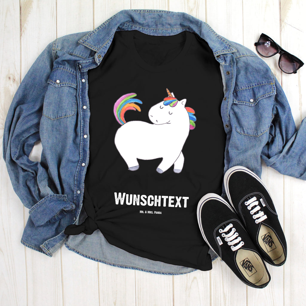 Größe S Personalisiertes T-Shirt Einhorn stolzierend T-Shirt Personalisiert, T-Shirt mit Namen, T-Shirt mit Aufruck, Männer, Frauen, Einhorn, Einhörner, Einhorn Deko, Pegasus, Unicorn, stolz, anders, bunt, Pferd, Reiter, Reiten, Freundin, Geschenk