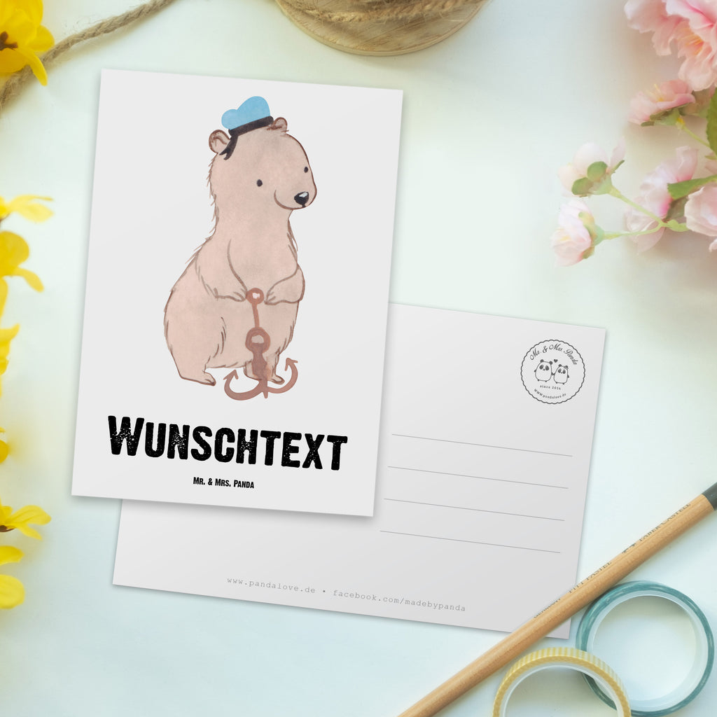 Personalisierte Postkarte Matrose mit Herz Postkarte mit Namen, Postkarte bedrucken, Postkarte mit Wunschtext, Postkarte personalisierbar, Geschenkkarte mit Namen, Grußkarte mit Namen, Karte mit Namen, Einladung mit Namen, Ansichtskarte mit Namen, Geschenkkarte mit Wunschtext, Grußkarte mit Wunschtext, Karte mit Wunschtext, Einladung mit Wunschtext, Ansichtskarte mit Wunschtext, Beruf, Ausbildung, Jubiläum, Abschied, Rente, Kollege, Kollegin, Geschenk, Schenken, Arbeitskollege, Mitarbeiter, Firma, Danke, Dankeschön, Matrose, Seemann, Seeleute, Schiff, Schiffsmechaniker