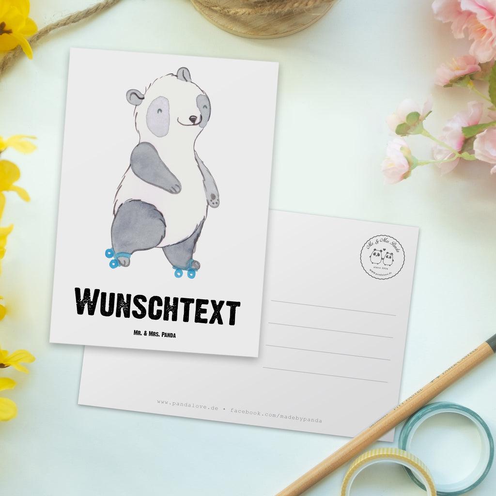 Personalisierte Postkarte Panda Inliner fahren Medizin Postkarte mit Namen, Postkarte bedrucken, Postkarte mit Wunschtext, Postkarte personalisierbar, Geschenkkarte mit Namen, Grußkarte mit Namen, Karte mit Namen, Einladung mit Namen, Ansichtskarte mit Namen, Geschenkkarte mit Wunschtext, Grußkarte mit Wunschtext, Karte mit Wunschtext, Einladung mit Wunschtext, Ansichtskarte mit Wunschtext, Geschenk, Sport, Sportart, Hobby, Schenken, Danke, Dankeschön, Auszeichnung, Gewinn, Sportler, Inliner fahren, Rollschuh fahren, Rollerblades, inlinern