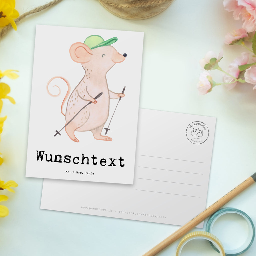 Personalisierte Postkarte Maus Walking Medizin Postkarte mit Namen, Postkarte bedrucken, Postkarte mit Wunschtext, Postkarte personalisierbar, Geschenkkarte mit Namen, Grußkarte mit Namen, Karte mit Namen, Einladung mit Namen, Ansichtskarte mit Namen, Geschenkkarte mit Wunschtext, Grußkarte mit Wunschtext, Karte mit Wunschtext, Einladung mit Wunschtext, Ansichtskarte mit Wunschtext, Geschenk, Sport, Sportart, Hobby, Schenken, Danke, Dankeschön, Auszeichnung, Gewinn, Sportler, Walking, Walken, schnelles Gehen, Spazieren gehen