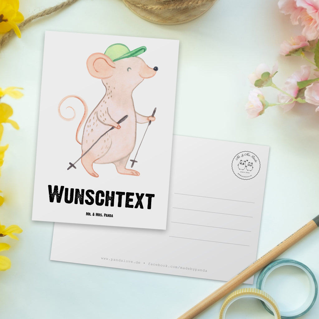 Personalisierte Postkarte Maus Walking Tage Postkarte mit Namen, Postkarte bedrucken, Postkarte mit Wunschtext, Postkarte personalisierbar, Geschenkkarte mit Namen, Grußkarte mit Namen, Karte mit Namen, Einladung mit Namen, Ansichtskarte mit Namen, Geschenkkarte mit Wunschtext, Grußkarte mit Wunschtext, Karte mit Wunschtext, Einladung mit Wunschtext, Ansichtskarte mit Wunschtext, Geschenk, Sport, Sportart, Hobby, Schenken, Danke, Dankeschön, Auszeichnung, Gewinn, Sportler, Walking, Walken, schnelles Gehen, Spazieren gehen
