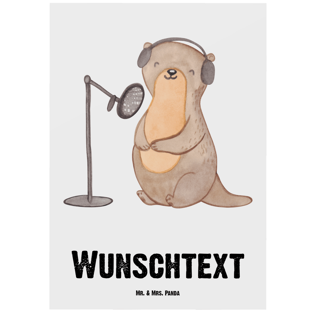 Personalisierte Postkarte Otter Podcast aufnehmen Tage Postkarte mit Namen, Postkarte bedrucken, Postkarte mit Wunschtext, Postkarte personalisierbar, Geschenkkarte mit Namen, Grußkarte mit Namen, Karte mit Namen, Einladung mit Namen, Ansichtskarte mit Namen, Geschenkkarte mit Wunschtext, Grußkarte mit Wunschtext, Karte mit Wunschtext, Einladung mit Wunschtext, Ansichtskarte mit Wunschtext, Geschenk, Sport, Sportart, Hobby, Schenken, Danke, Dankeschön, Auszeichnung, Gewinn, Sportler, Podcast aufnehmen, Podcast produzieren, Podcasterin, Podcaster