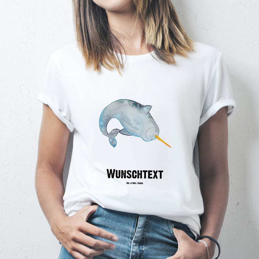 Größe S Personalisiertes T-Shirt Narwal T-Shirt Personalisiert, T-Shirt mit Namen, T-Shirt mit Aufruck, Männer, Frauen, Meerestiere, Meer, Urlaub, Narwal, Wal, Putzen, Hausfrau, Junggesellin, aufräumen, Kinderzimmer