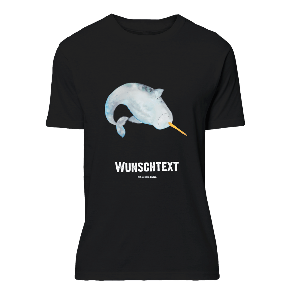 Größe S Personalisiertes T-Shirt Narwal T-Shirt Personalisiert, T-Shirt mit Namen, T-Shirt mit Aufruck, Männer, Frauen, Meerestiere, Meer, Urlaub, Narwal, Wal, Putzen, Hausfrau, Junggesellin, aufräumen, Kinderzimmer