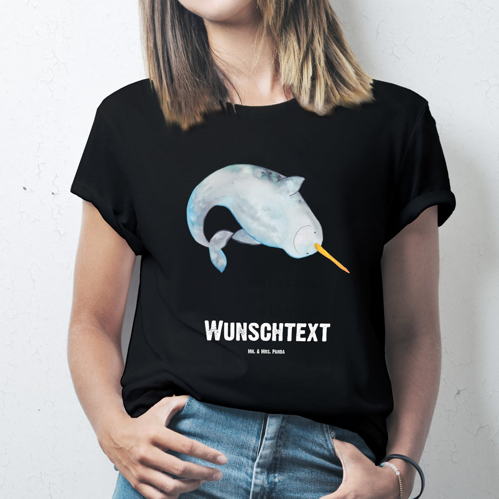 Größe S Personalisiertes T-Shirt Narwal T-Shirt Personalisiert, T-Shirt mit Namen, T-Shirt mit Aufruck, Männer, Frauen, Meerestiere, Meer, Urlaub, Narwal, Wal, Putzen, Hausfrau, Junggesellin, aufräumen, Kinderzimmer