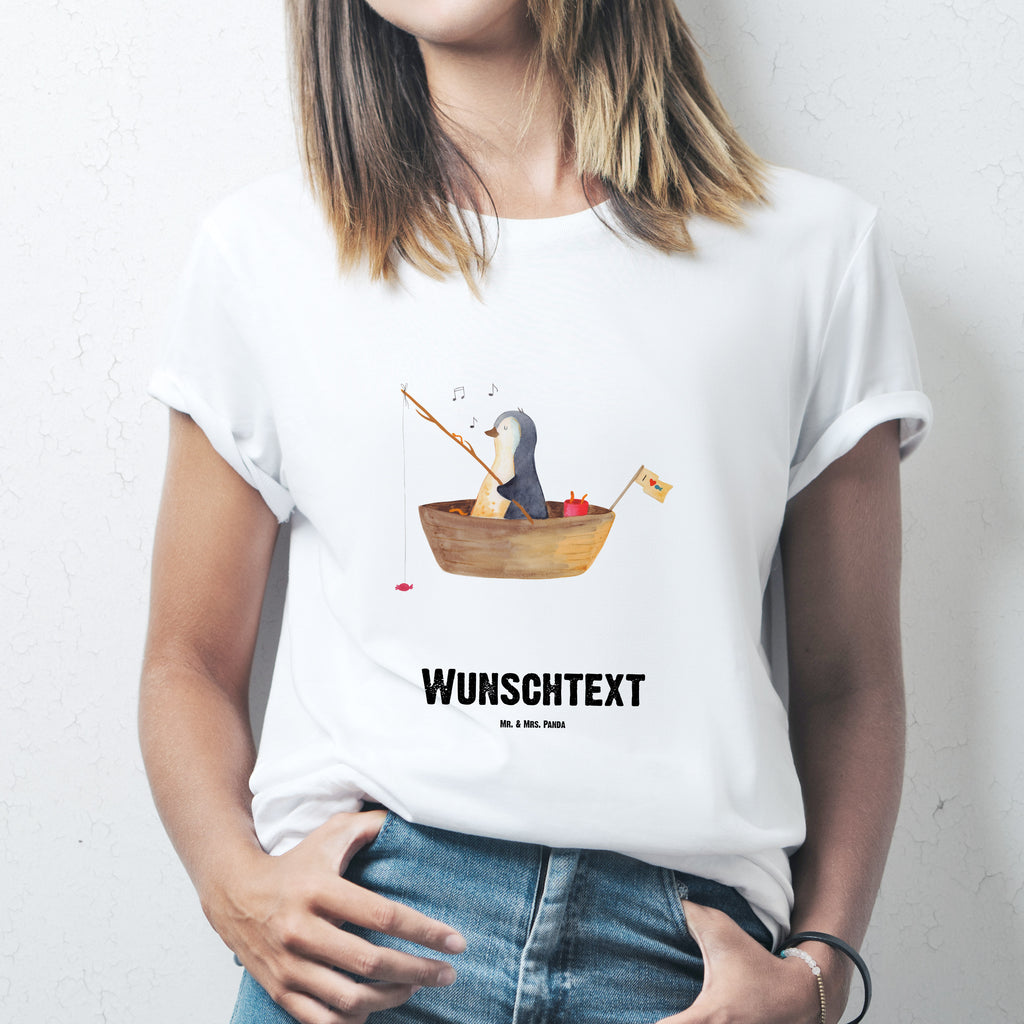 Größe S Personalisiertes T-Shirt Pinguin Angelboot T-Shirt Personalisiert, T-Shirt mit Namen, T-Shirt mit Aufruck, Männer, Frauen, Pinguin, Pinguine, Angeln, Boot, Angelboot, Lebenslust, Leben, genießen, Motivation, Neustart, Neuanfang, Trennung, Scheidung, Geschenkidee Liebeskummer