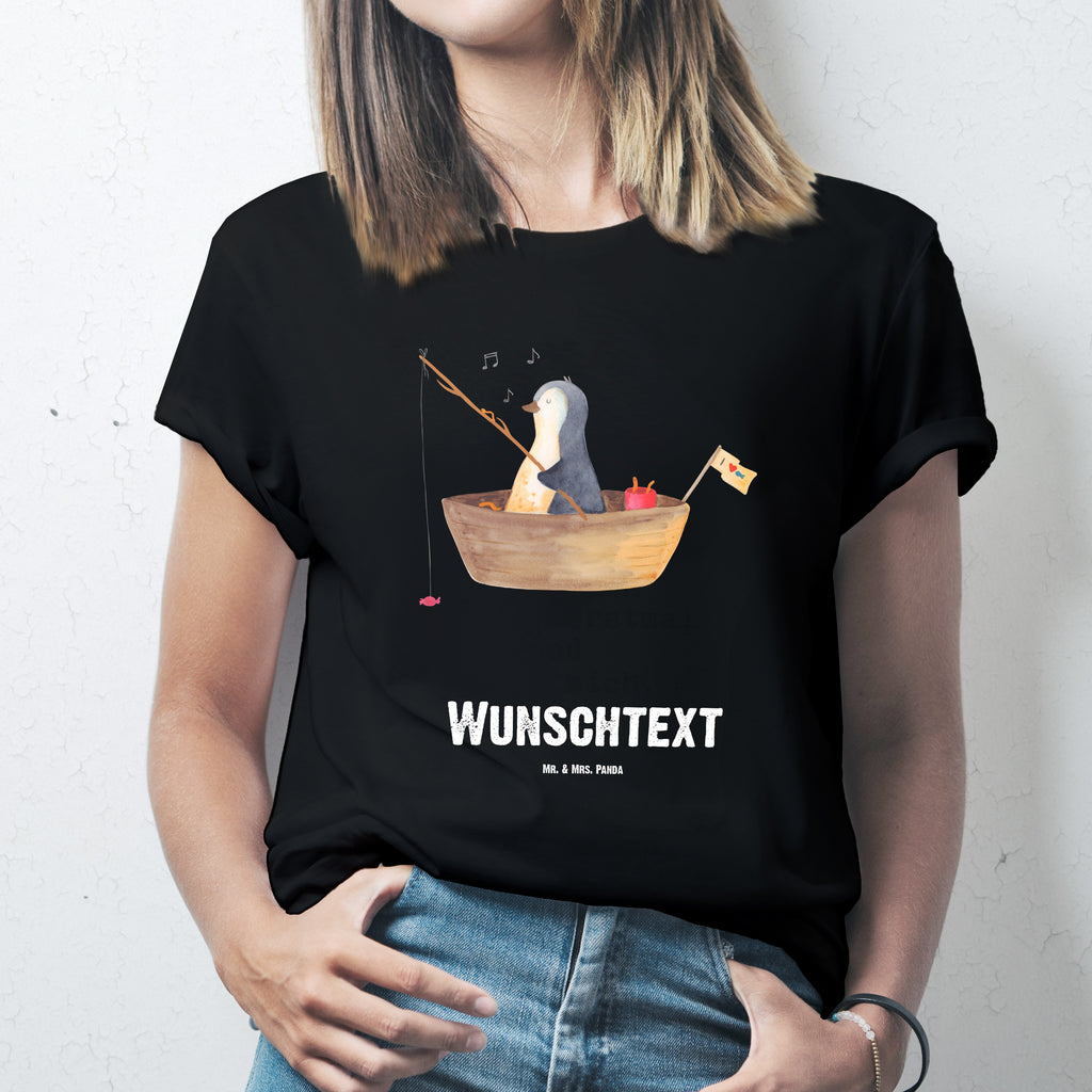 Größe S Personalisiertes T-Shirt Pinguin Angelboot T-Shirt Personalisiert, T-Shirt mit Namen, T-Shirt mit Aufruck, Männer, Frauen, Pinguin, Pinguine, Angeln, Boot, Angelboot, Lebenslust, Leben, genießen, Motivation, Neustart, Neuanfang, Trennung, Scheidung, Geschenkidee Liebeskummer