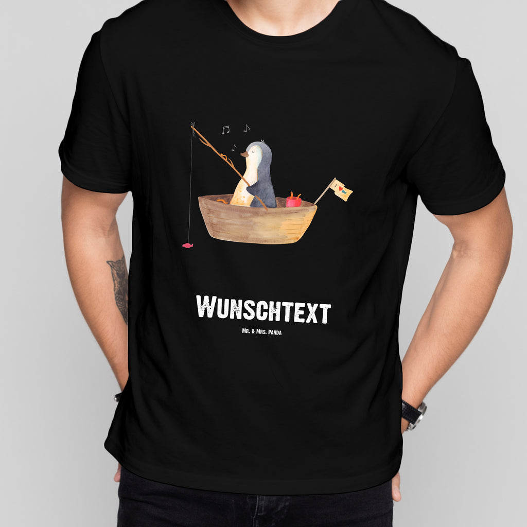 Größe S Personalisiertes T-Shirt Pinguin Angelboot T-Shirt Personalisiert, T-Shirt mit Namen, T-Shirt mit Aufruck, Männer, Frauen, Pinguin, Pinguine, Angeln, Boot, Angelboot, Lebenslust, Leben, genießen, Motivation, Neustart, Neuanfang, Trennung, Scheidung, Geschenkidee Liebeskummer