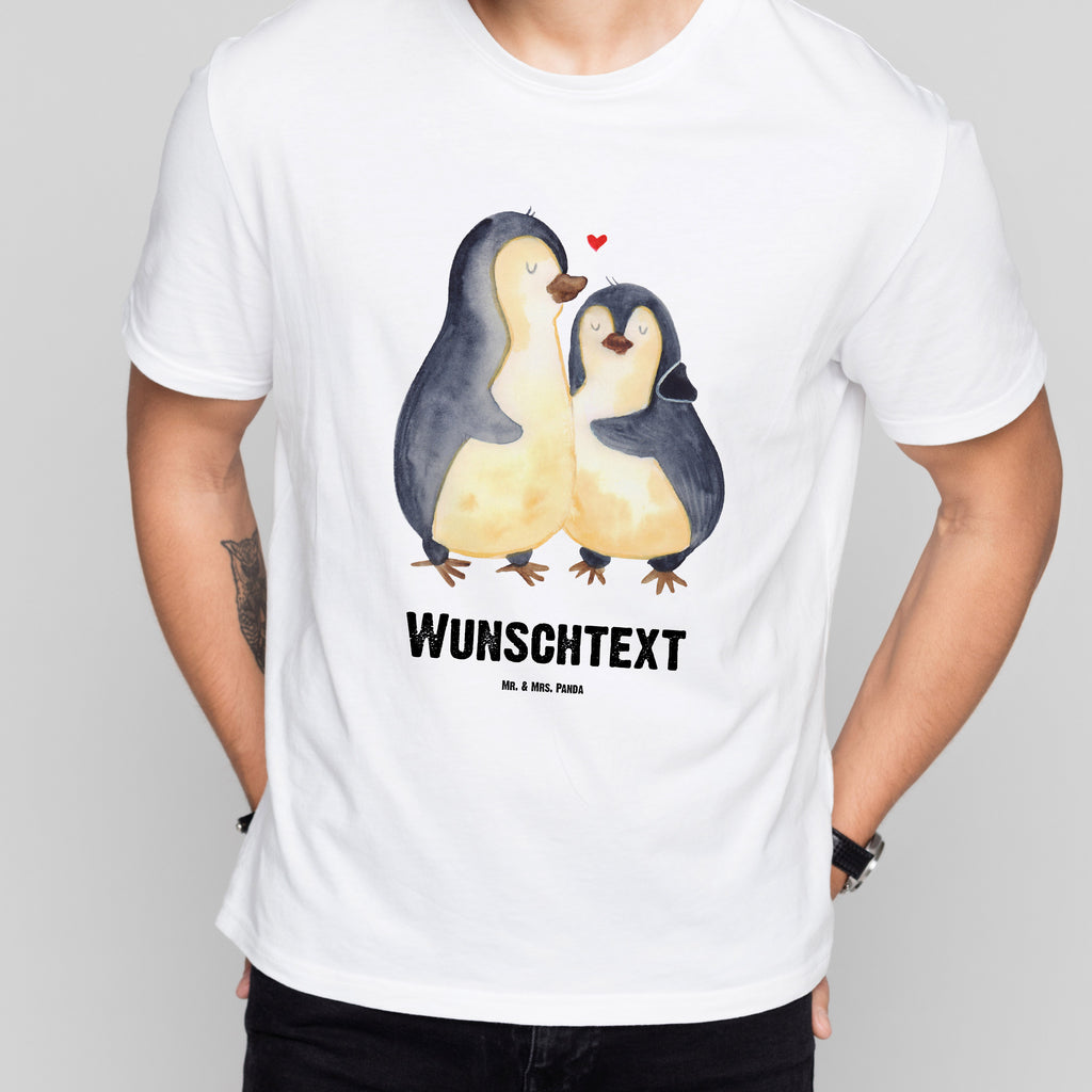 Größe XL Personalisiertes T-Shirt Pinguin umarmend T-Shirt Personalisiert, T-Shirt mit Namen, T-Shirt mit Aufruck, Männer, Frauen, Pinguin, Liebe, Liebespaar, Liebesbeweis, Liebesgeschenk, Verlobung, Jahrestag, Hochzeitstag, Hochzeit, Hochzeitsgeschenk