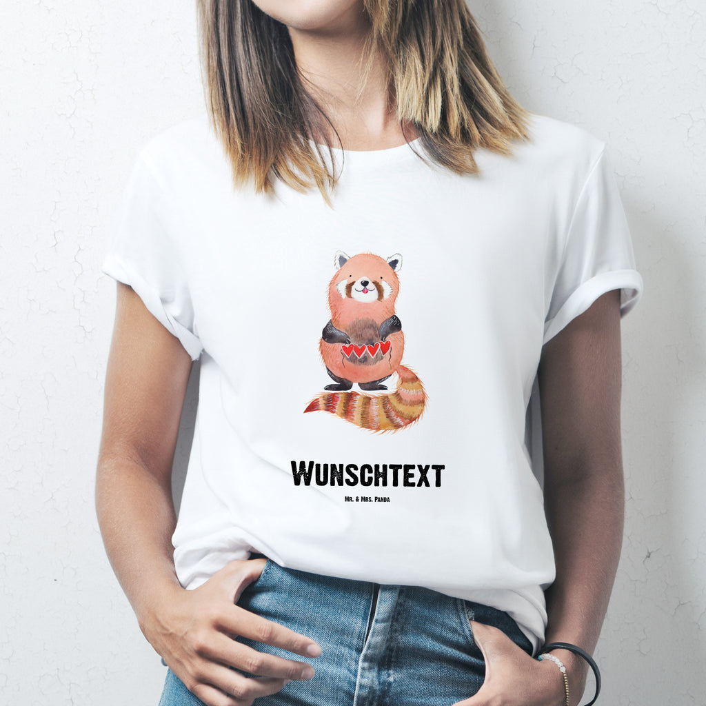 Größe S Personalisiertes T-Shirt Roter Panda T-Shirt Personalisiert, T-Shirt mit Namen, T-Shirt mit Aufruck, Männer, Frauen, Tiermotive, Gute Laune, lustige Sprüche, Tiere, Panda, Liebe, Rot, Herz, Liebling, Lieblingsmensch