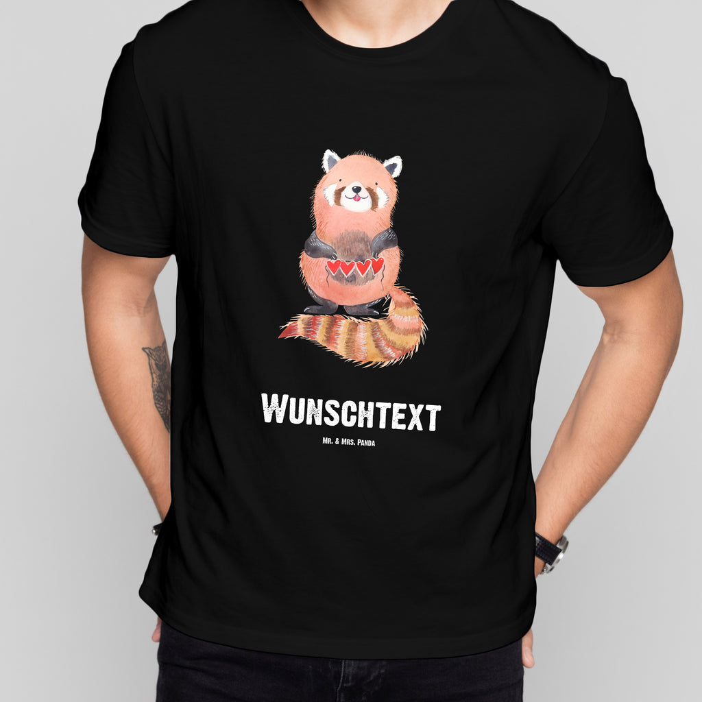 Größe S Personalisiertes T-Shirt Roter Panda T-Shirt Personalisiert, T-Shirt mit Namen, T-Shirt mit Aufruck, Männer, Frauen, Tiermotive, Gute Laune, lustige Sprüche, Tiere, Panda, Liebe, Rot, Herz, Liebling, Lieblingsmensch