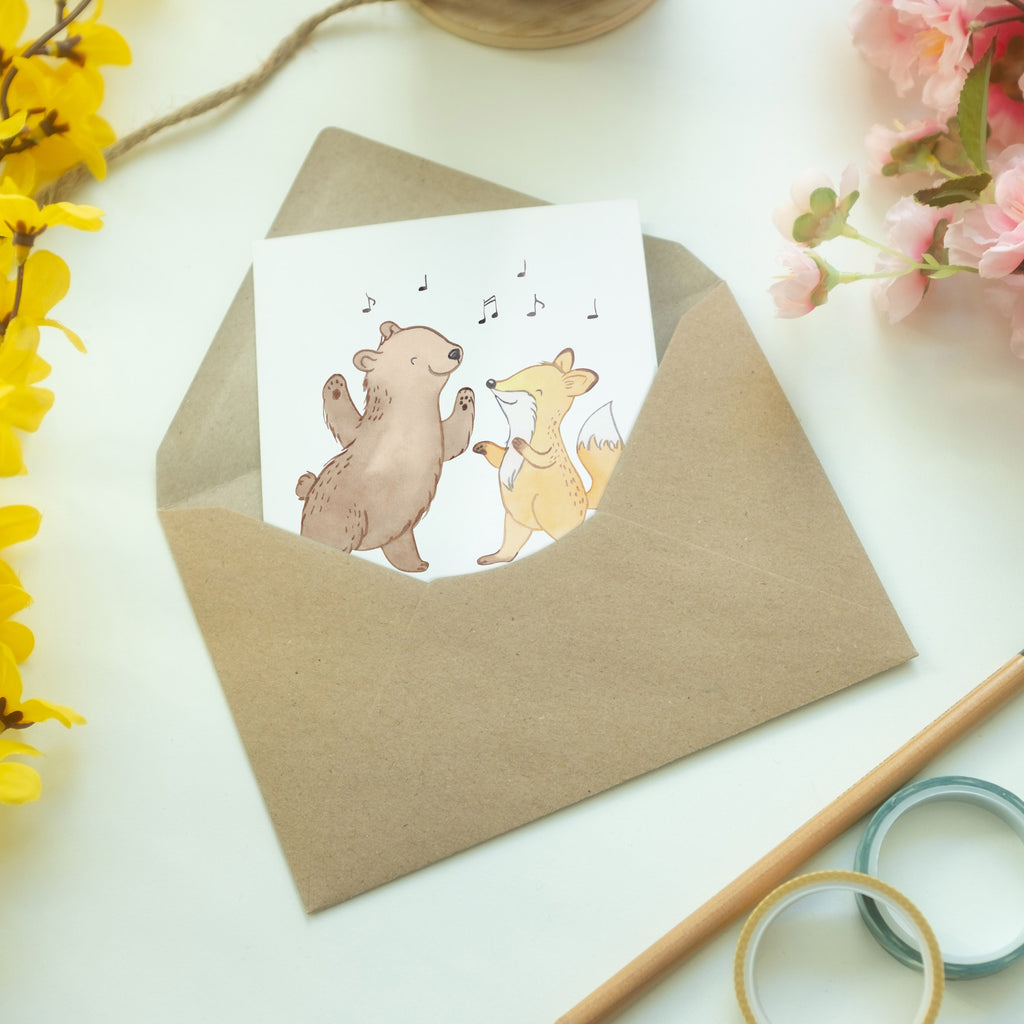 Personalisierte Grußkarte Bär & Fuchs Disco Medizin Personalisierte Grußkarte, Personalisiertere Klappkarte, Personalisierte Einladungskarte, Personalisierte Glückwunschkarte, Personalisierte Hochzeitskarte, Personalisierte Geburtstagskarte, Grußkarte mit Namen, Grußkarte selber drucken, Grußkarte selbst gestalten, Grußkarte mit persönlichen Nachrichten, Grußkarte als Geldgeschenk, Grußkarten personalisiert, Geschenk, Sport, Sportart, Hobby, Schenken, Danke, Dankeschön, Auszeichnung, Gewinn, Sportler, Disco, Clubs, Tanzen, Feiern, Clubbing