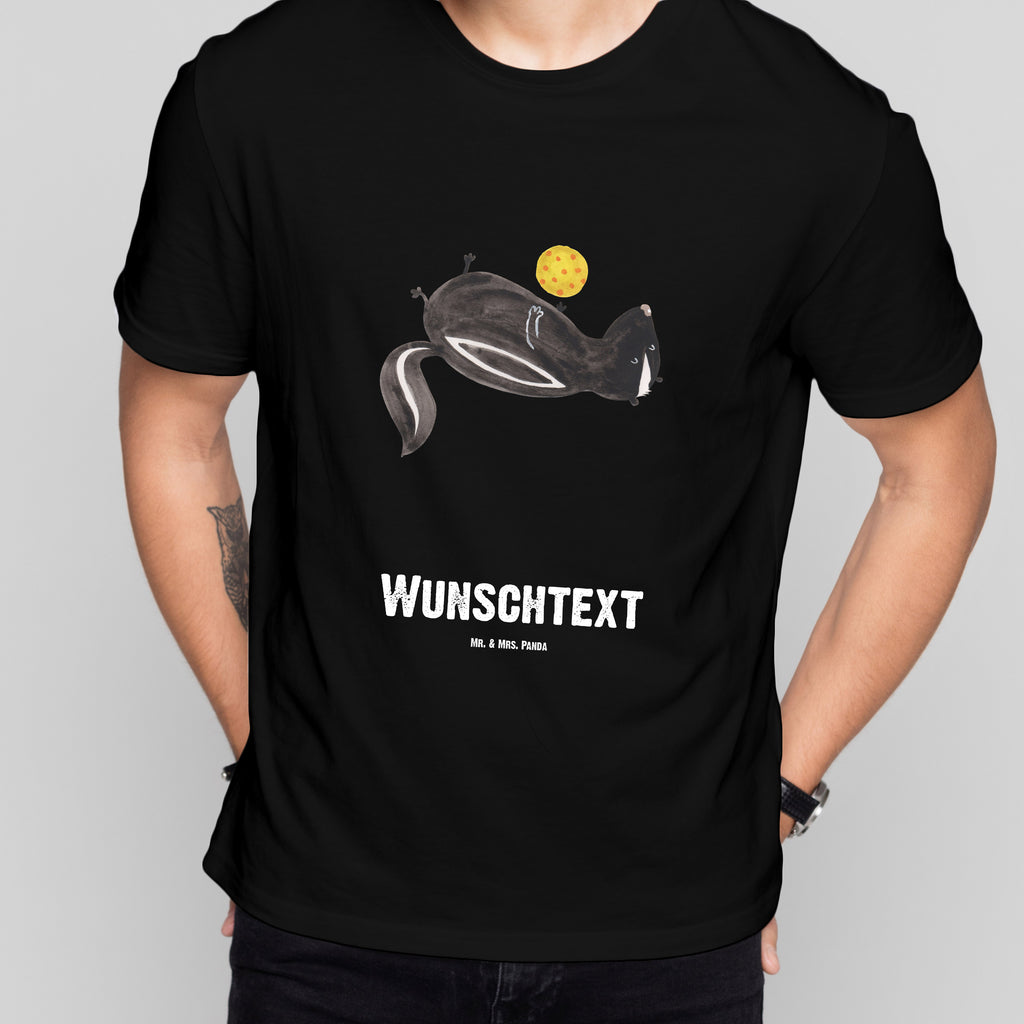 Größe S Personalisiertes T-Shirt Stinktier Ball T-Shirt Personalisiert, T-Shirt mit Namen, T-Shirt mit Aufruck, Männer, Frauen, Stinktier, Skunk, Wildtier, Raubtier, Stinker, Stinki, verspielt, Weisheit