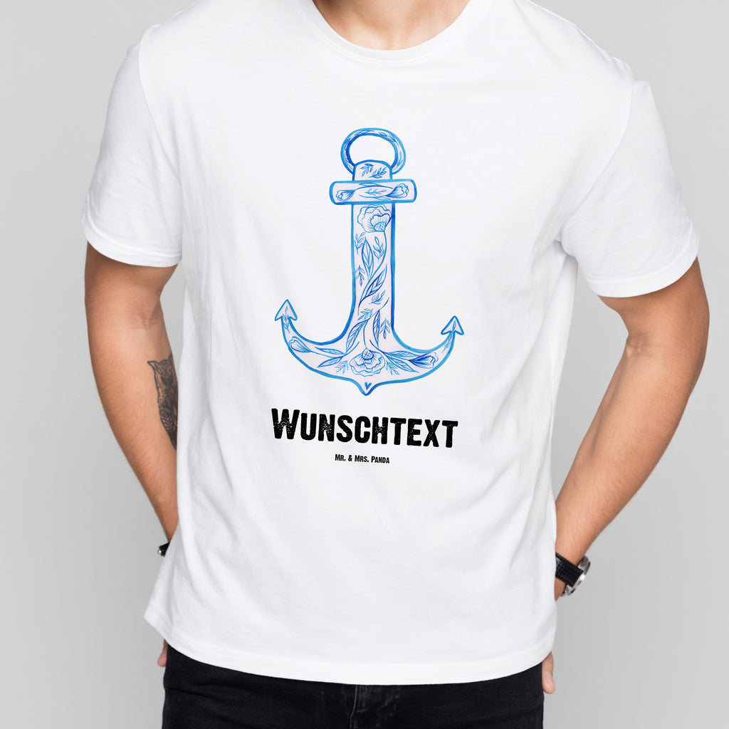 Größe M Personalisiertes T-Shirt Anker Blau T-Shirt Personalisiert, T-Shirt mit Namen, T-Shirt mit Aufruck, Männer, Frauen, Tiermotive, Gute Laune, lustige Sprüche, Tiere
