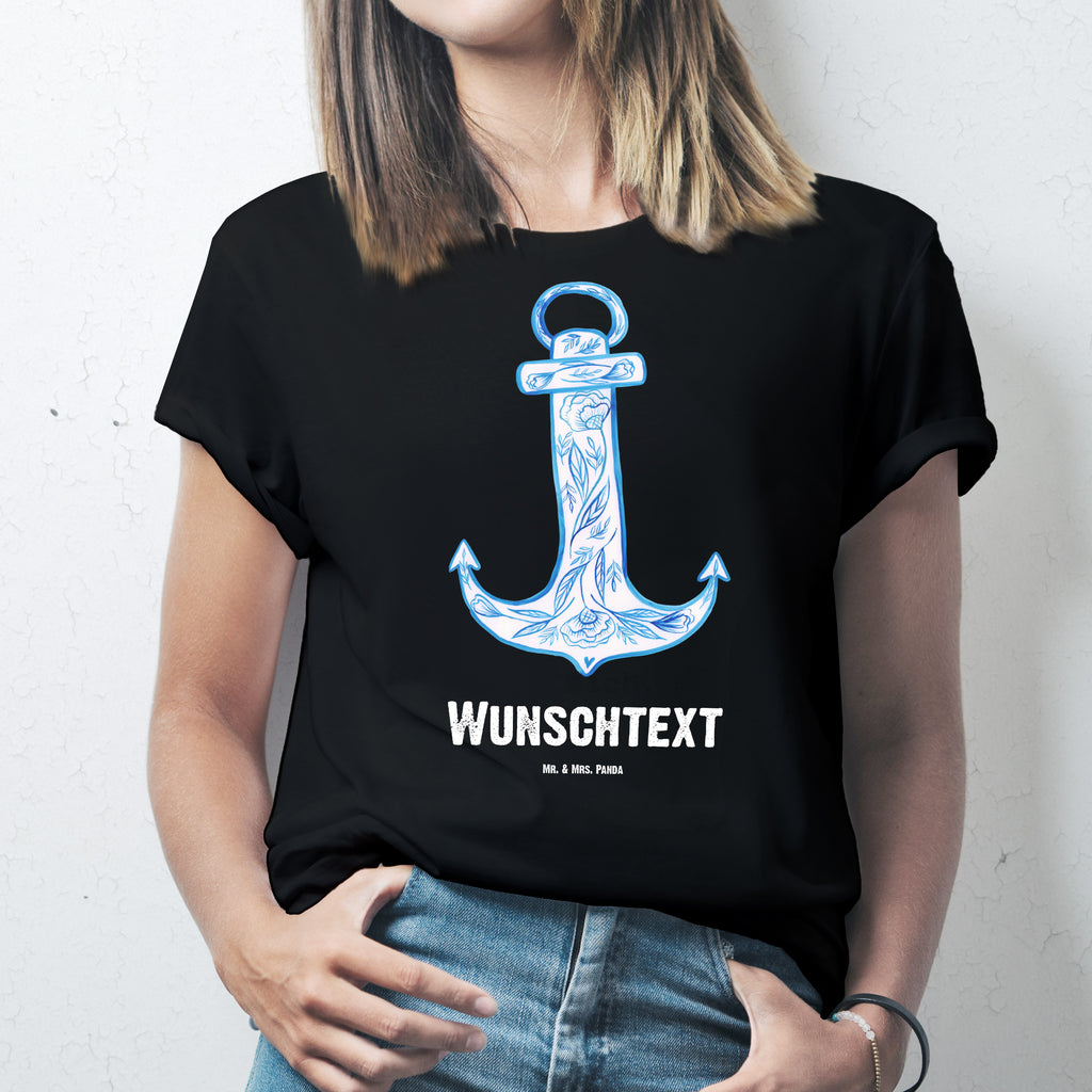 Größe M Personalisiertes T-Shirt Anker Blau T-Shirt Personalisiert, T-Shirt mit Namen, T-Shirt mit Aufruck, Männer, Frauen, Tiermotive, Gute Laune, lustige Sprüche, Tiere