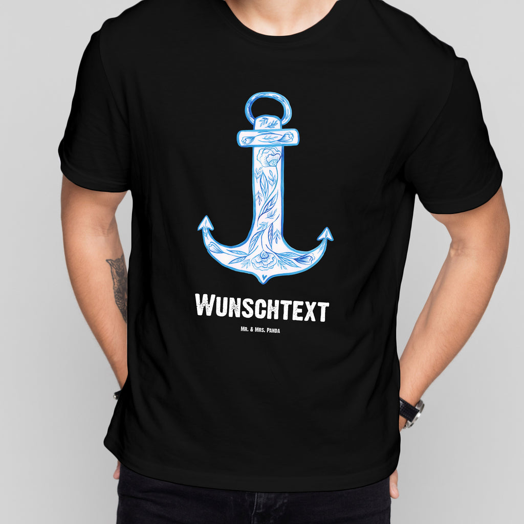 Größe M Personalisiertes T-Shirt Anker Blau T-Shirt Personalisiert, T-Shirt mit Namen, T-Shirt mit Aufruck, Männer, Frauen, Tiermotive, Gute Laune, lustige Sprüche, Tiere