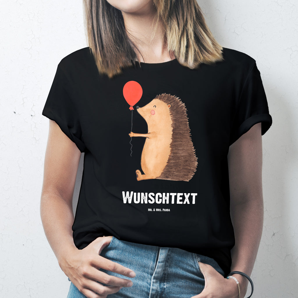 Größe M Personalisiertes T-Shirt Igel mit Luftballon T-Shirt Personalisiert, T-Shirt mit Namen, T-Shirt mit Aufruck, Männer, Frauen, Tiermotive, Gute Laune, lustige Sprüche, Tiere, Igel, Geburtstag, Herzlichen Glückwunsch, Glückwunsch, Geburtstagskind, Ballon, Happy Birthday