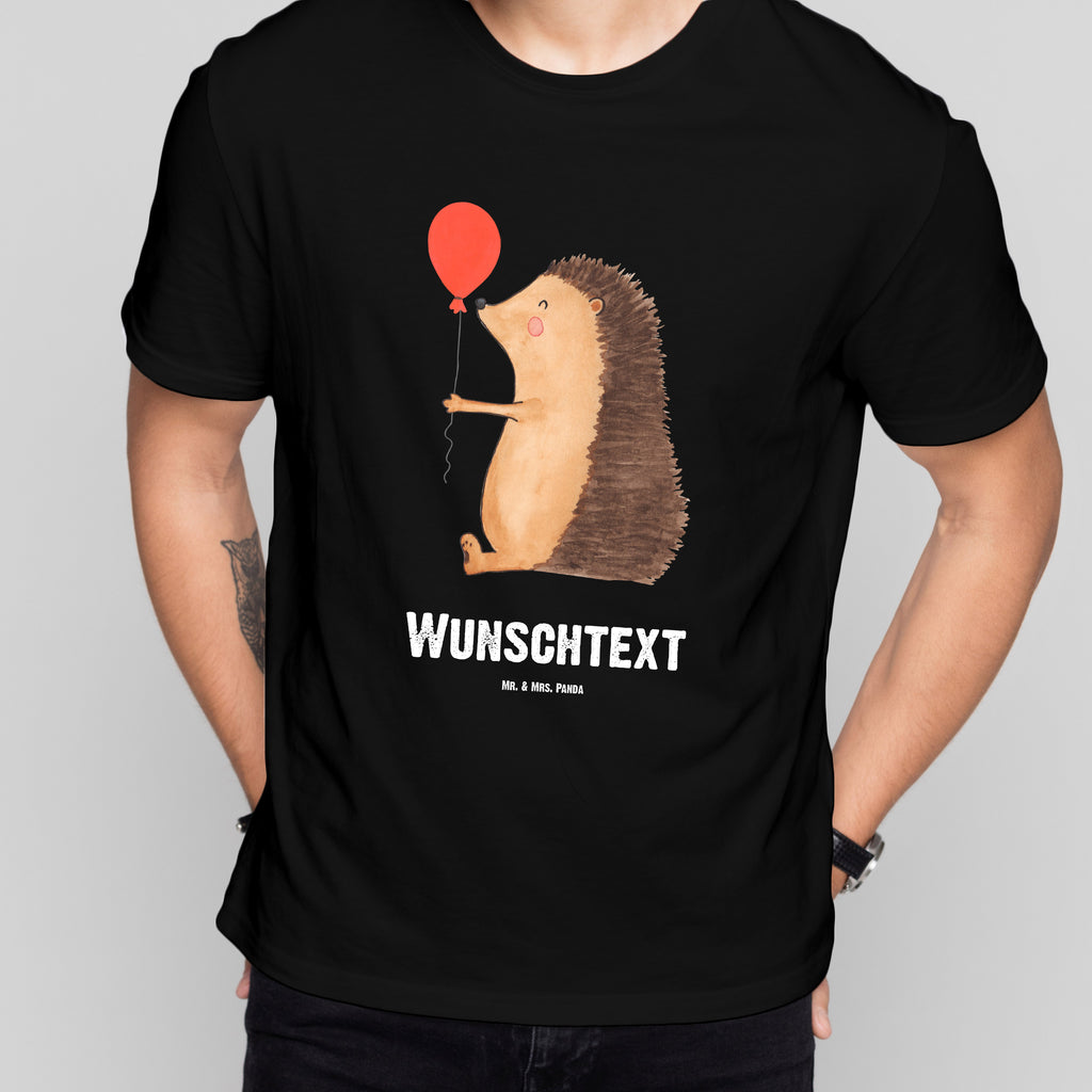 Größe M Personalisiertes T-Shirt Igel mit Luftballon T-Shirt Personalisiert, T-Shirt mit Namen, T-Shirt mit Aufruck, Männer, Frauen, Tiermotive, Gute Laune, lustige Sprüche, Tiere, Igel, Geburtstag, Herzlichen Glückwunsch, Glückwunsch, Geburtstagskind, Ballon, Happy Birthday