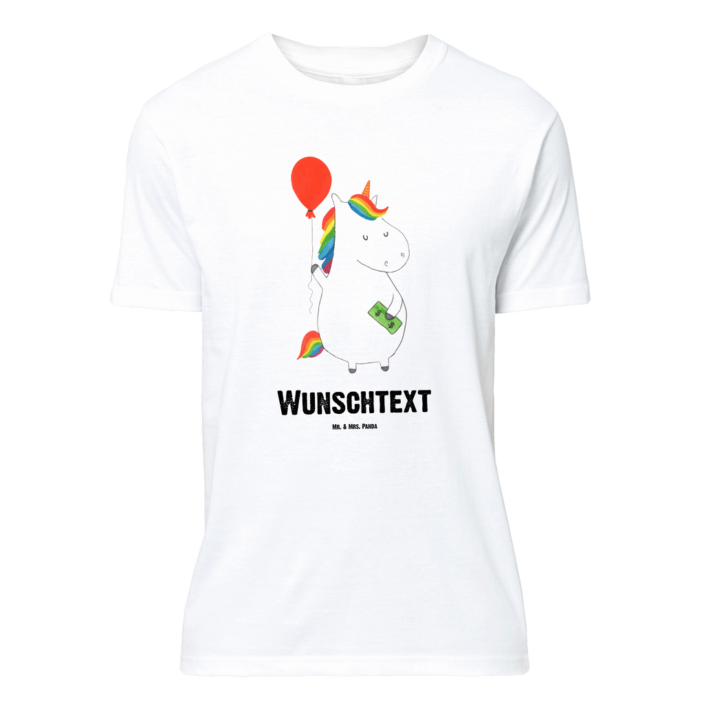 Größe M Personalisiertes T-Shirt Einhorn Luftballon T-Shirt Personalisiert, T-Shirt mit Namen, T-Shirt mit Aufruck, Männer, Frauen, Einhorn, Einhörner, Einhorn Deko, Pegasus, Unicorn, Luftballon, Geld, Lebenslust, Freude, Geschenk, Freundin
