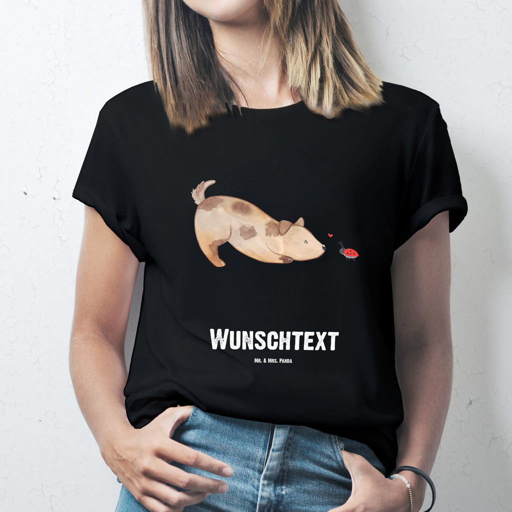Größe M Personalisiertes T-Shirt Hund Marienkäfer T-Shirt Personalisiert, T-Shirt mit Namen, T-Shirt mit Aufruck, Männer, Frauen, Hund, Hundemotiv, Haustier, Hunderasse, Tierliebhaber, Hundebesitzer, Sprüche, Hunde, Hundespruch, Marienkäfer, Mischling, Mischlinghund