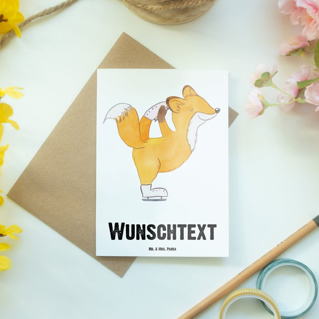 Personalisierte Grußkarte Fuchs Eiskunstläufer Tage Personalisierte Grußkarte, Personalisiertere Klappkarte, Personalisierte Einladungskarte, Personalisierte Glückwunschkarte, Personalisierte Hochzeitskarte, Personalisierte Geburtstagskarte, Grußkarte mit Namen, Grußkarte selber drucken, Grußkarte selbst gestalten, Grußkarte mit persönlichen Nachrichten, Grußkarte als Geldgeschenk, Grußkarten personalisiert, Geschenk, Sport, Sportart, Hobby, Schenken, Danke, Dankeschön, Auszeichnung, Gewinn, Sportler, Eiskunstläufer, Eiskunstläuferin, Eiskunst