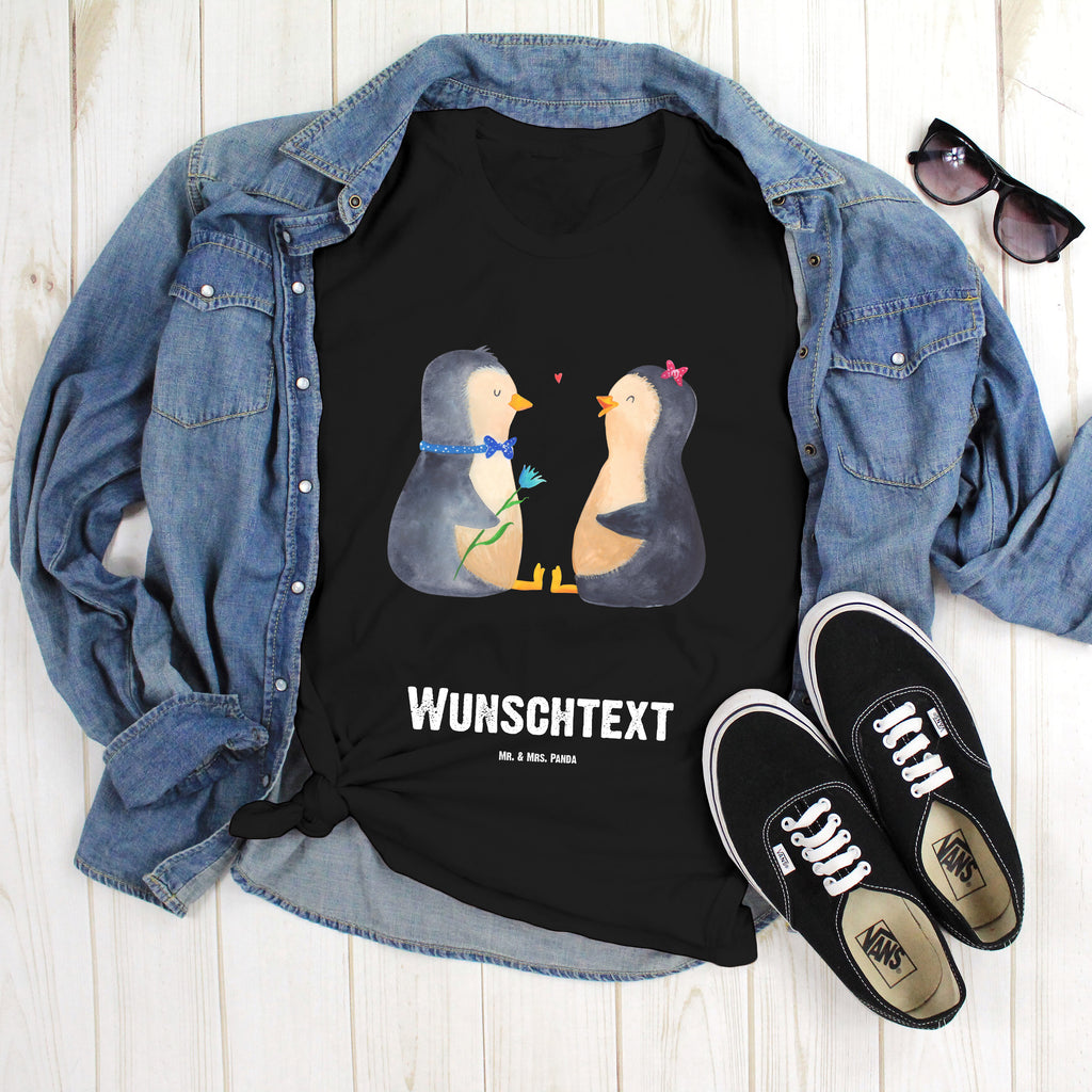 Größe XL Personalisiertes T-Shirt Pinguin Pärchen T-Shirt Personalisiert, T-Shirt mit Namen, T-Shirt mit Aufruck, Männer, Frauen, Pinguin, Pinguine, Liebe, Liebespaar, Liebesbeweis, Liebesgeschenk, Verlobung, Jahrestag, Hochzeitstag, Hochzeit, Hochzeitsgeschenk, große Liebe, Traumpaar