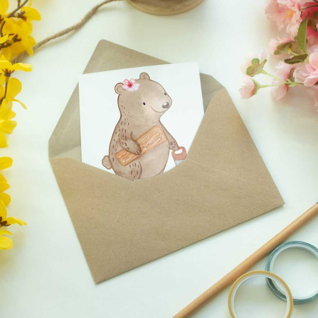 Personalisierte Grußkarte Restauratorin mit Herz Personalisierte Grußkarte, Personalisiertere Klappkarte, Personalisierte Einladungskarte, Personalisierte Glückwunschkarte, Personalisierte Hochzeitskarte, Personalisierte Geburtstagskarte, Grußkarte mit Namen, Grußkarte selber drucken, Grußkarte selbst gestalten, Grußkarte mit persönlichen Nachrichten, Grußkarte als Geldgeschenk, Grußkarten personalisiert, Beruf, Ausbildung, Jubiläum, Abschied, Rente, Kollege, Kollegin, Geschenk, Schenken, Arbeitskollege, Mitarbeiter, Firma, Danke, Dankeschön