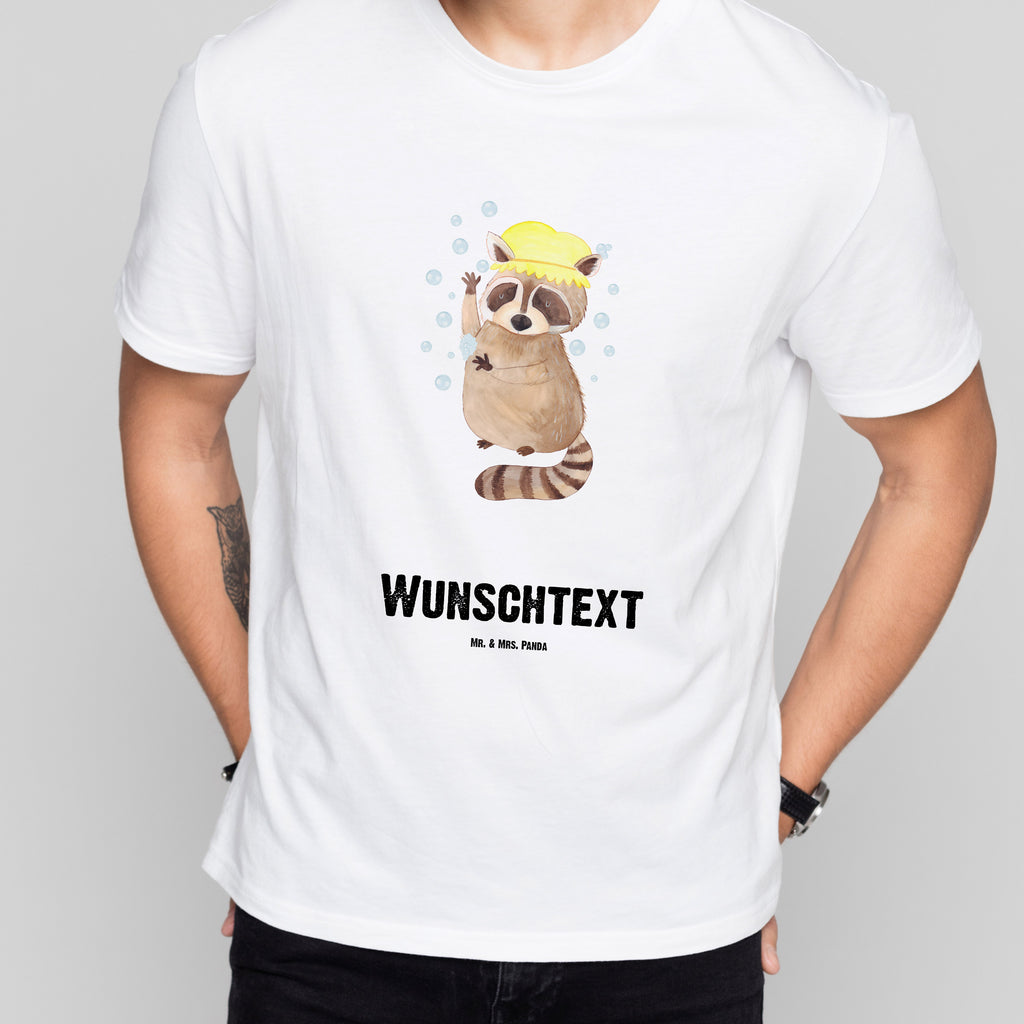 Größe M Personalisiertes T-Shirt Waschbär T-Shirt Personalisiert, T-Shirt mit Namen, T-Shirt mit Aufruck, Männer, Frauen, Tiermotive, Gute Laune, lustige Sprüche, Tiere, Waschbär, Tagträumen, Plan, Fröhlich, waschen, Seifenblasen
