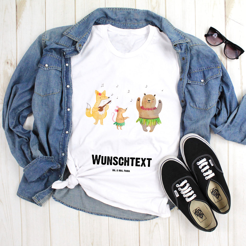 Größe M Personalisiertes T-Shirt Waldtiere Aloha T-Shirt Personalisiert, T-Shirt mit Namen, T-Shirt mit Aufruck, Männer, Frauen, Tiermotive, Gute Laune, lustige Sprüche, Tiere, Wald, Waldtiere, Musik, Aloha, Bär, Hase, Igel, Tanzen, Leben, Lachen