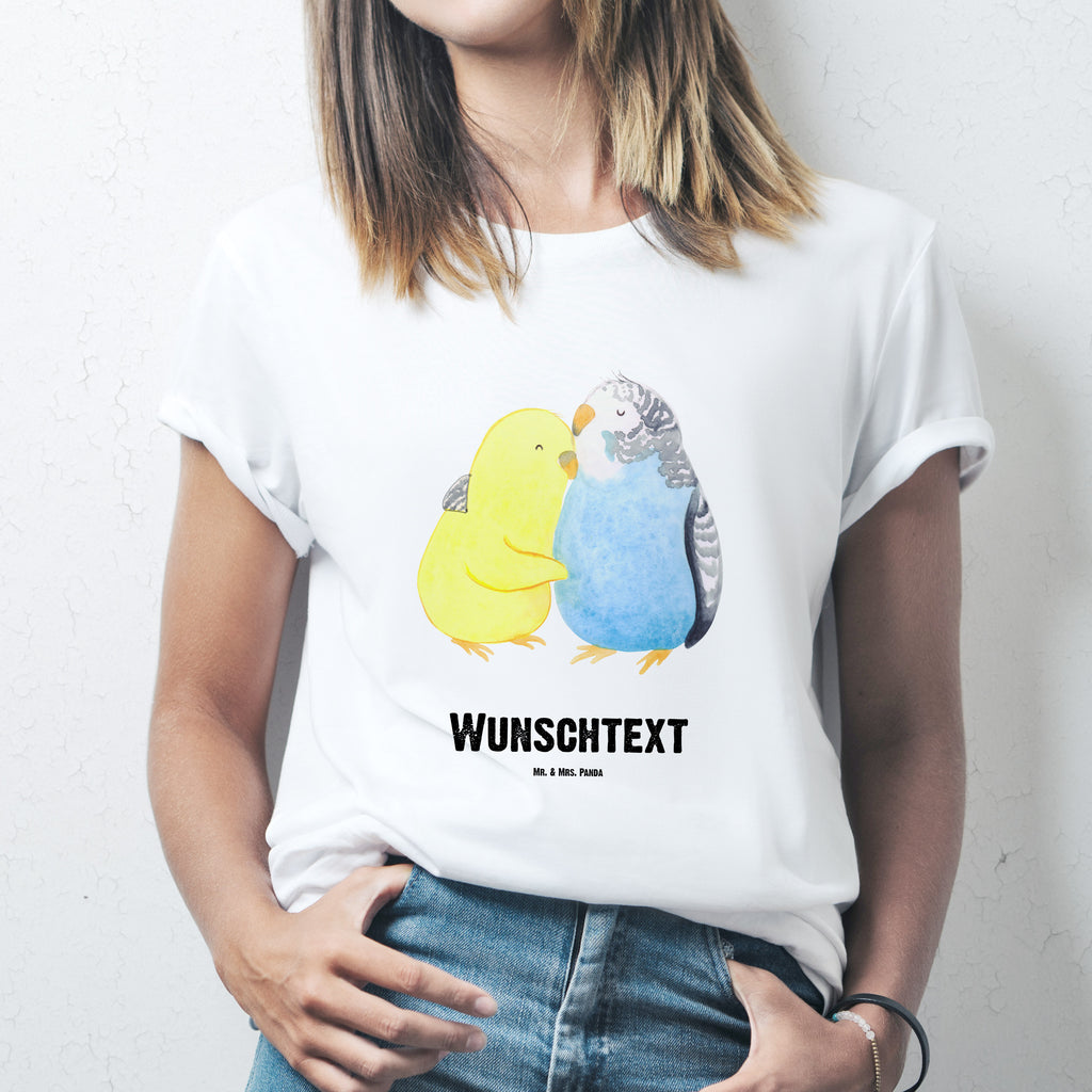 Größe M Personalisiertes T-Shirt Wellensittich Liebe T-Shirt Personalisiert, T-Shirt mit Namen, T-Shirt mit Aufruck, Männer, Frauen, Liebe, Partner, Freund, Freundin, Ehemann, Ehefrau, Heiraten, Verlobung, Heiratsantrag, Liebesgeschenk, Jahrestag, Hocheitstag, Vögel, Wellensittich, Nähe, Kuscheln, Vertrauen