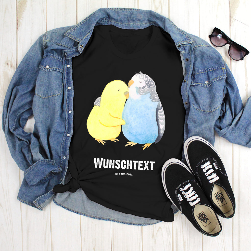 Größe M Personalisiertes T-Shirt Wellensittich Liebe T-Shirt Personalisiert, T-Shirt mit Namen, T-Shirt mit Aufruck, Männer, Frauen, Liebe, Partner, Freund, Freundin, Ehemann, Ehefrau, Heiraten, Verlobung, Heiratsantrag, Liebesgeschenk, Jahrestag, Hocheitstag, Vögel, Wellensittich, Nähe, Kuscheln, Vertrauen