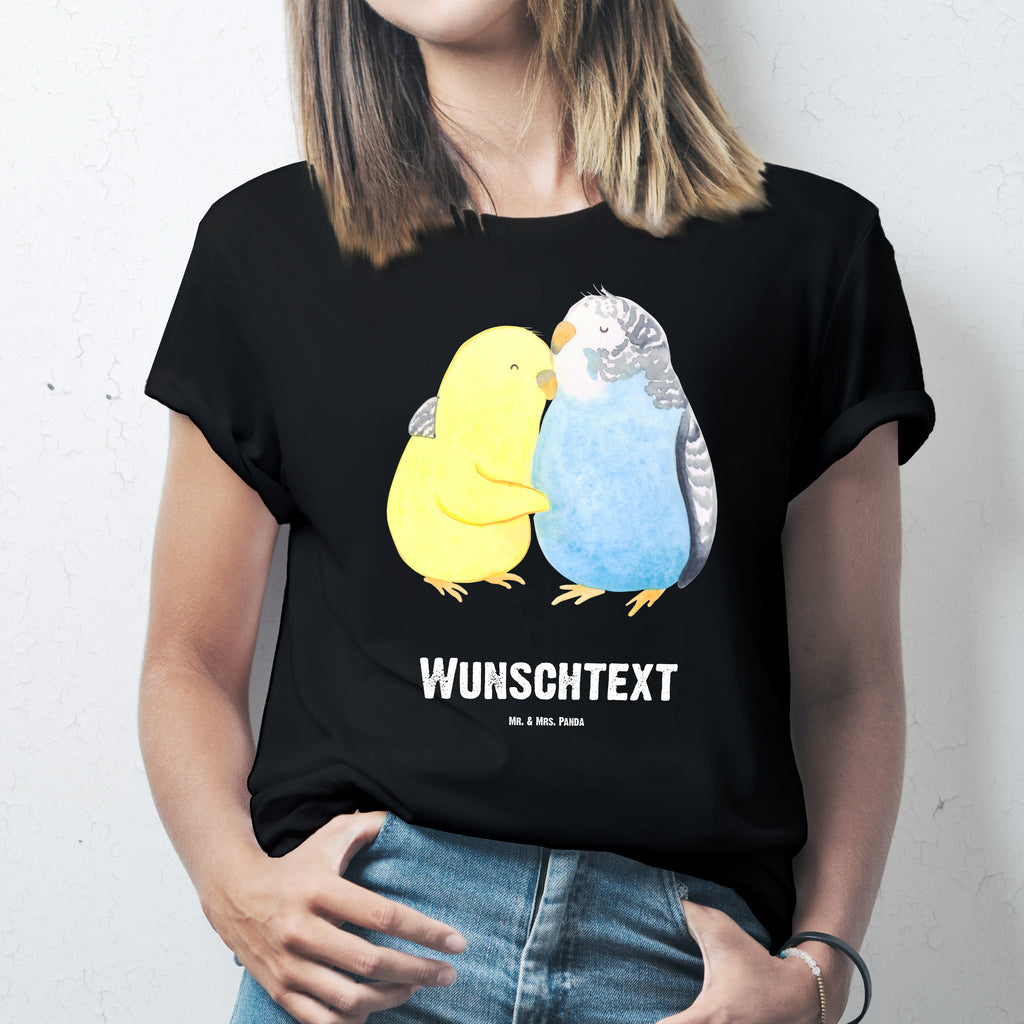 Größe M Personalisiertes T-Shirt Wellensittich Liebe T-Shirt Personalisiert, T-Shirt mit Namen, T-Shirt mit Aufruck, Männer, Frauen, Liebe, Partner, Freund, Freundin, Ehemann, Ehefrau, Heiraten, Verlobung, Heiratsantrag, Liebesgeschenk, Jahrestag, Hocheitstag, Vögel, Wellensittich, Nähe, Kuscheln, Vertrauen