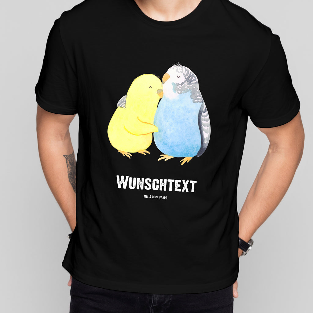 Größe M Personalisiertes T-Shirt Wellensittich Liebe T-Shirt Personalisiert, T-Shirt mit Namen, T-Shirt mit Aufruck, Männer, Frauen, Liebe, Partner, Freund, Freundin, Ehemann, Ehefrau, Heiraten, Verlobung, Heiratsantrag, Liebesgeschenk, Jahrestag, Hocheitstag, Vögel, Wellensittich, Nähe, Kuscheln, Vertrauen