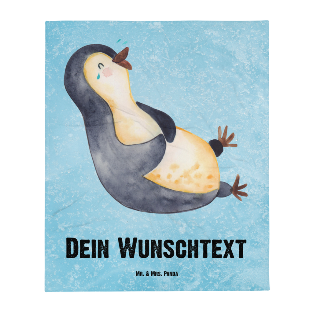 Personalisierte Decke Pinguin lachend Personalisierte Decke, Decke mit Namen, Kuscheldecke mit Namen, Decke bedrucken, Kuscheldecke bedrucken, Pinguin, Pinguine, lustiger Spruch, Optimismus, Fröhlich, Lachen, Humor, Fröhlichkeit