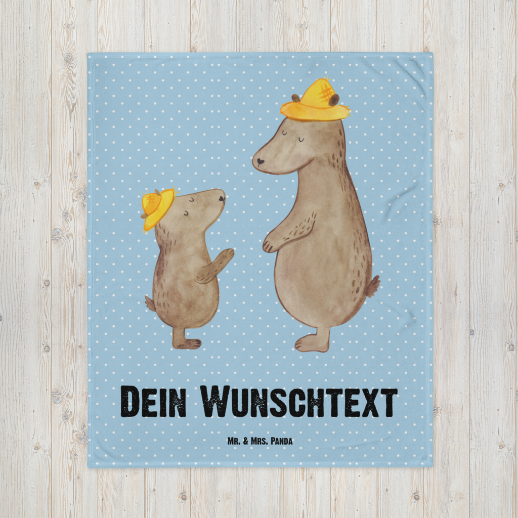 Personalisierte Decke Bären mit Hut Personalisierte Decke, Decke mit Namen, Kuscheldecke mit Namen, Decke bedrucken, Kuscheldecke bedrucken, Familie, Vatertag, Muttertag, Bruder, Schwester, Mama, Papa, Oma, Opa, Bär, Bären, Vater, Papi, Paps, Dad, Daddy, Lieblingsmensch, Sohn, Söhne, Kind, Kinder, Vater-Sohn, Family, Vorbild