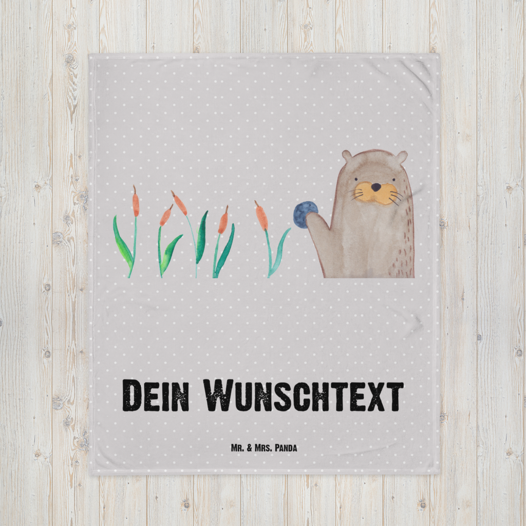 Personalisierte Decke Otter mit Stein Personalisierte Decke, Decke mit Namen, Kuscheldecke mit Namen, Decke bedrucken, Kuscheldecke bedrucken, Otter, Fischotter, Seeotter, Otter Seeotter See Otter