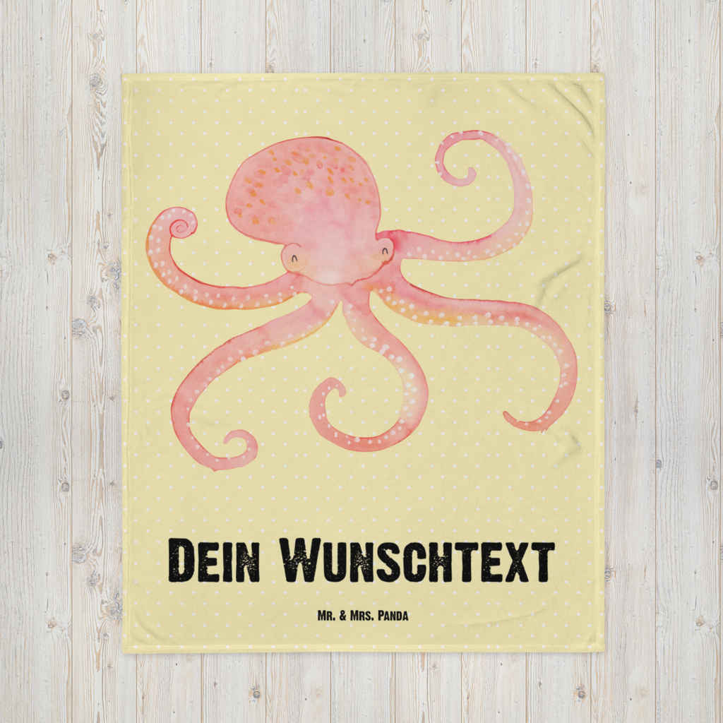 Personalisierte Decke Tintenfisch Personalisierte Decke, Decke mit Namen, Kuscheldecke mit Namen, Decke bedrucken, Kuscheldecke bedrucken, Tiermotive, Gute Laune, lustige Sprüche, Tiere, Meer, Meerestier, Krake, Tintenfisch, Arme, Wasser, Ozean