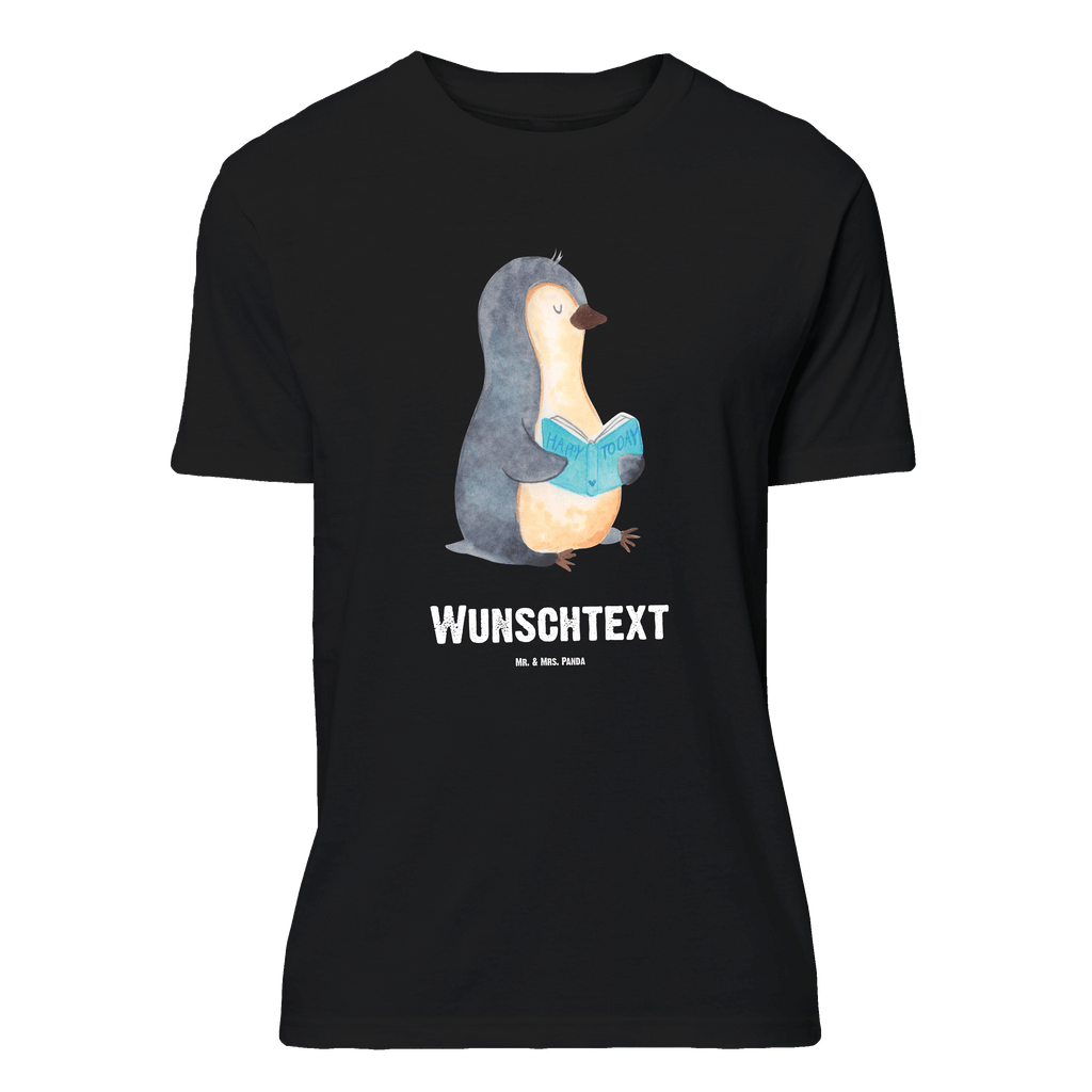 Größe XL Personalisiertes T-Shirt Pinguin Buch T-Shirt Personalisiert, T-Shirt mit Namen, T-Shirt mit Aufruck, Männer, Frauen, Pinguin, Pinguine, Buch, Lesen, Bücherwurm, Nichtstun, Faulenzen, Ferien, Urlaub, Freizeit