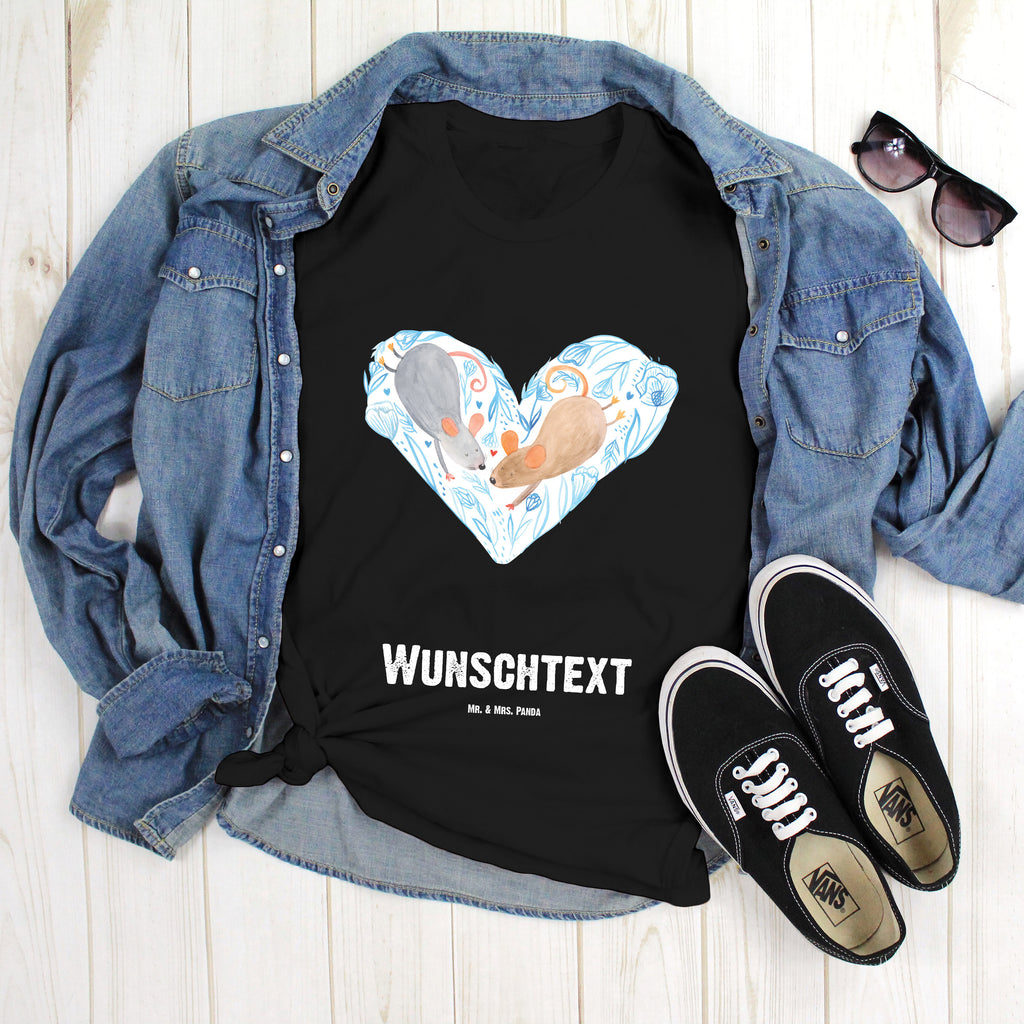 Größe XL Personalisiertes T-Shirt Mäuse Herz T-Shirt Personalisiert, T-Shirt mit Namen, T-Shirt mit Aufruck, Männer, Frauen, Liebe, Partner, Freund, Freundin, Ehemann, Ehefrau, Heiraten, Verlobung, Heiratsantrag, Liebesgeschenk, Jahrestag, Hocheitstag, Maus, Mäuse, Liebesbotschaft, Liebesbeweis, Hochzeit, Lieblingsmensch, Gemeinsamkeit, Love, Geschenk für zwei