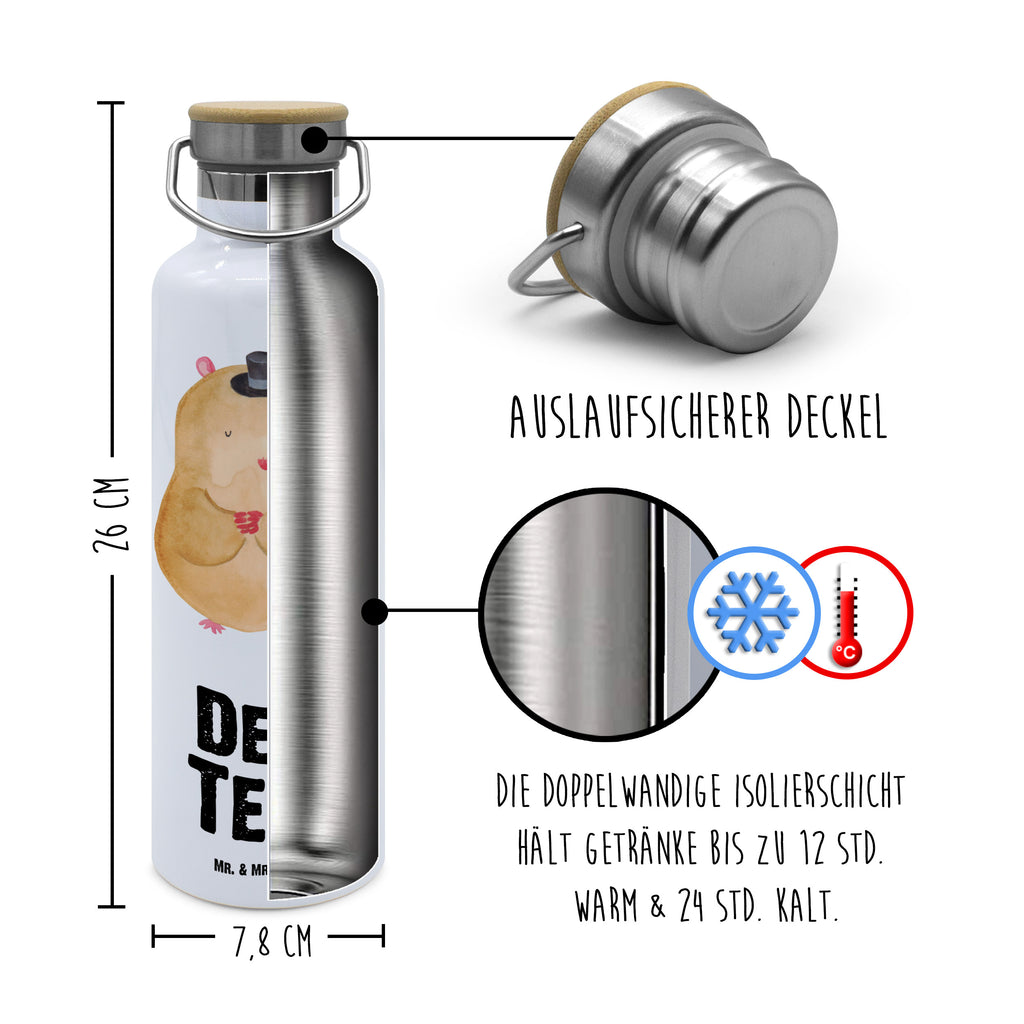 Personalisierte Trinkflasche Hamster mit Hut Personalisierte Trinkflasche, Trinkflasche mit Namen, Trinkflasche bedrucken, Flasche personalisiert, Trinkflasch mit Aufdruck, Trinkflasche Werbegeschenk, Namensaufdruck Trinkflasche, Sportflasche personalisiert, Trinkflasche Sport, Tiermotive, Gute Laune, lustige Sprüche, Tiere, Hamster, Hut, Magier, Zylinder, Zwerghamster, Zauberer, Houdini