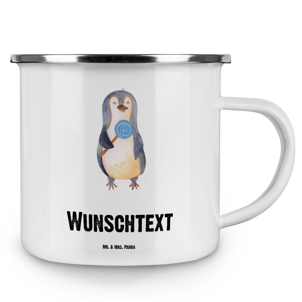 Personalisierte Emaille Tasse Pinguin Lolli Emaille Tasse personalisiert, Emaille Tasse mit Namen, Campingtasse personalisiert, Namenstasse, Campingtasse bedrucken, Campinggeschirr personalsisert, Pinguin, Pinguine, Lolli, Süßigkeiten, Blödsinn, Spruch, Rebell, Gauner, Ganove, Rabauke